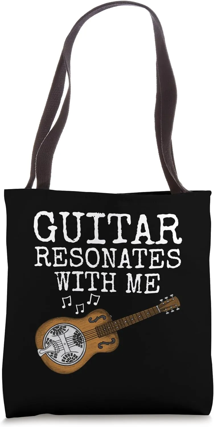Guitar Resonates With Me, Resonator Guitar, Slide Guitarist Tote Bag