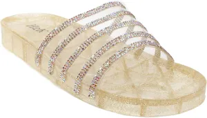 H2K Womens Jelly Glitter Summer Slide Sandals Flip Flops (Adults)