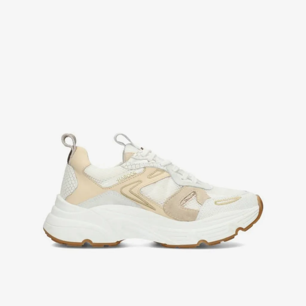HABOOB OLIVIA Sneaker -  White / Beige / Rose Gold