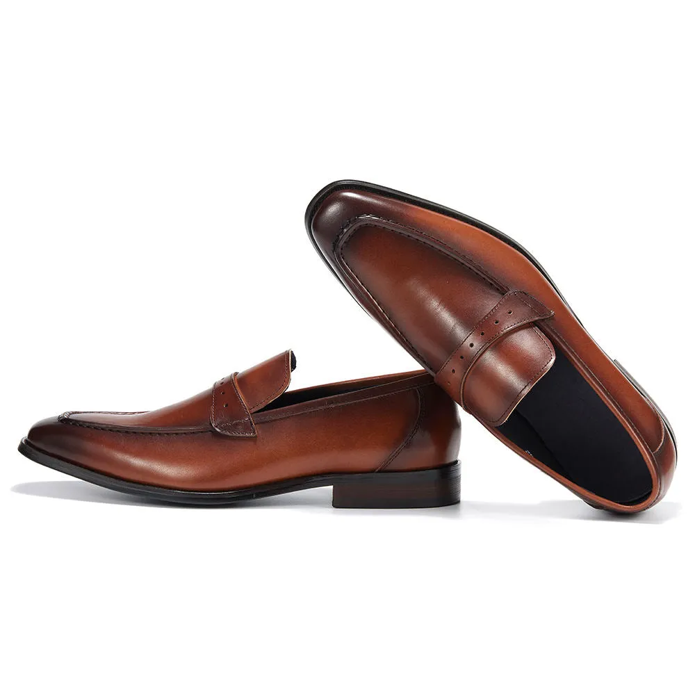 Handmade Classic Loafer Shoes in Full Grain Cow Leather