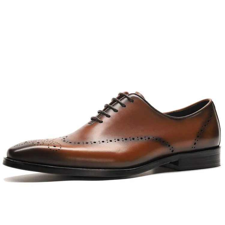 Handmade Full-Grain Leather Wingtip Dress Shoes
