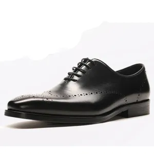 Handmade Full-Grain Leather Wingtip Dress Shoes