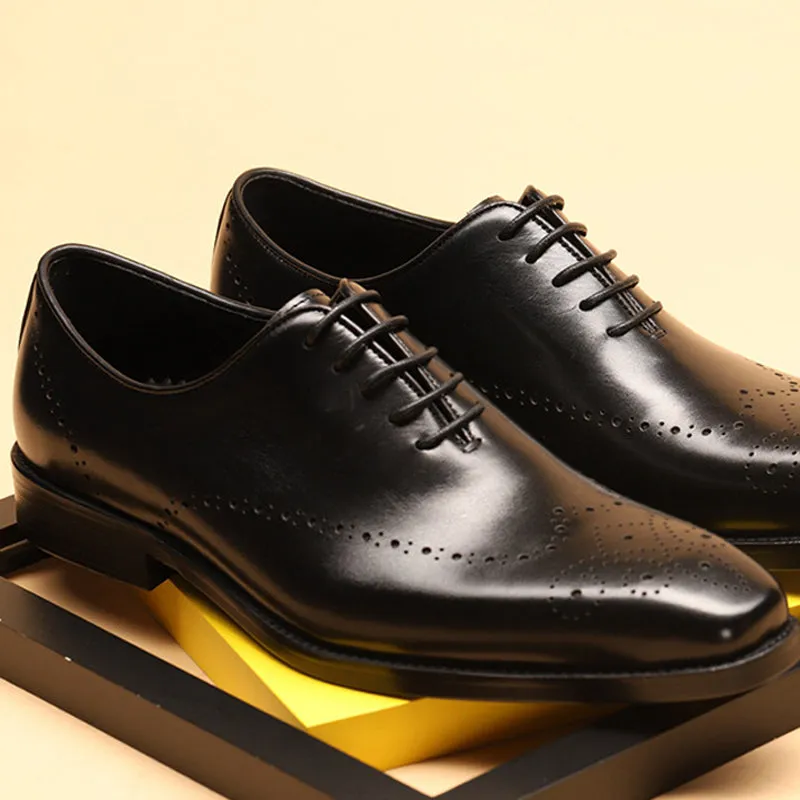 Handmade Full-Grain Leather Wingtip Dress Shoes