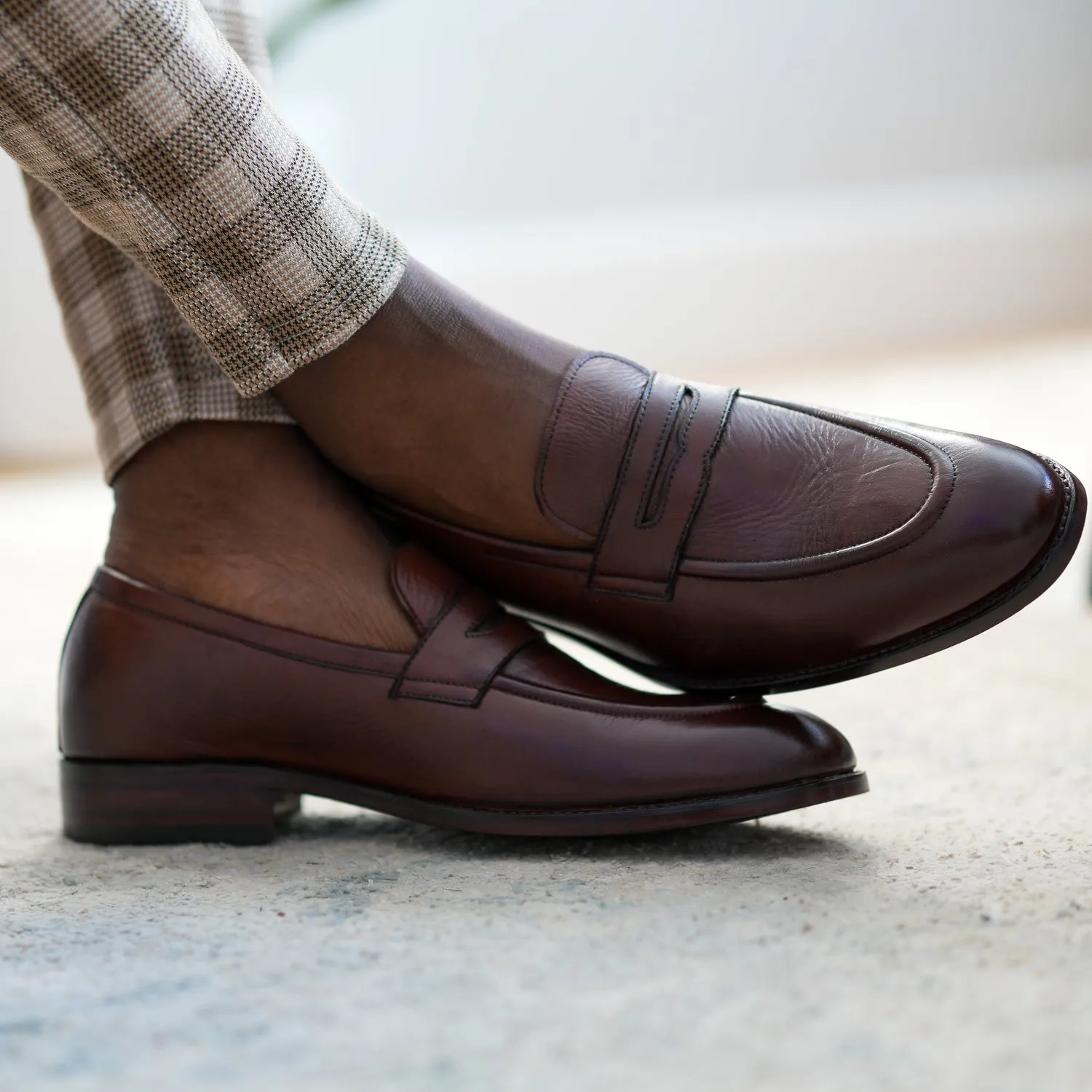 Handmade Moc-Toe Slip-On Full-Grain Leather Loafers
