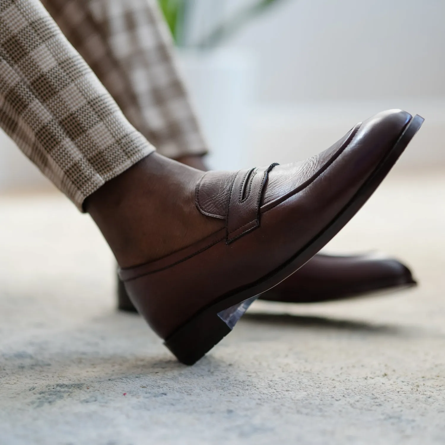 Handmade Moc-Toe Slip-On Full-Grain Leather Loafers