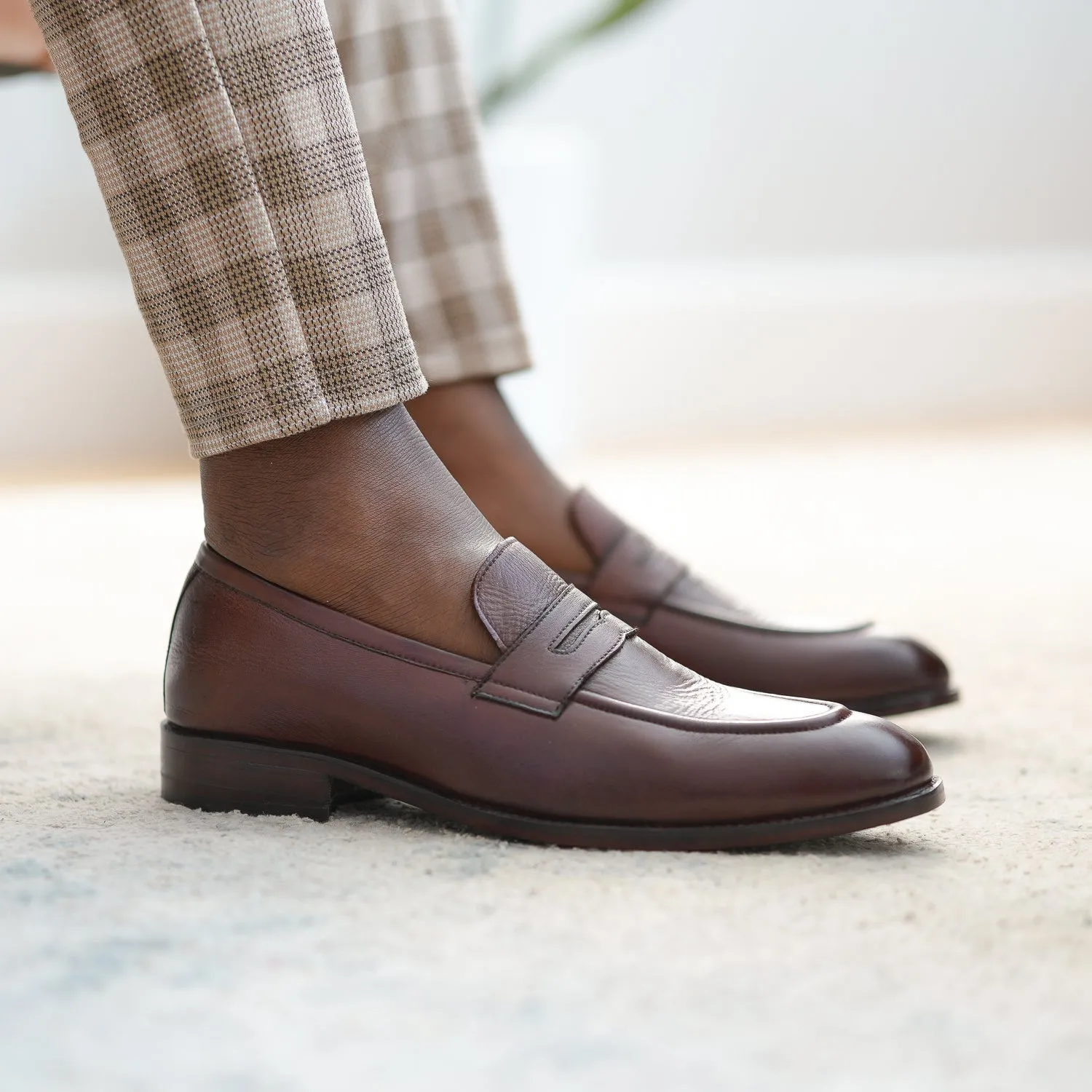 Handmade Moc-Toe Slip-On Full-Grain Leather Loafers