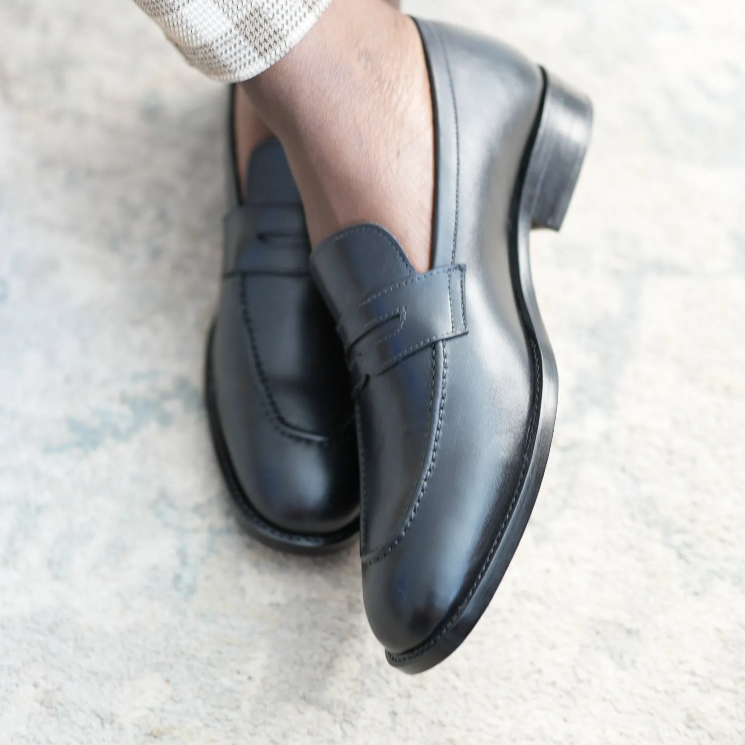 Handmade Moc-Toe Slip-On Full-Grain Leather Loafers