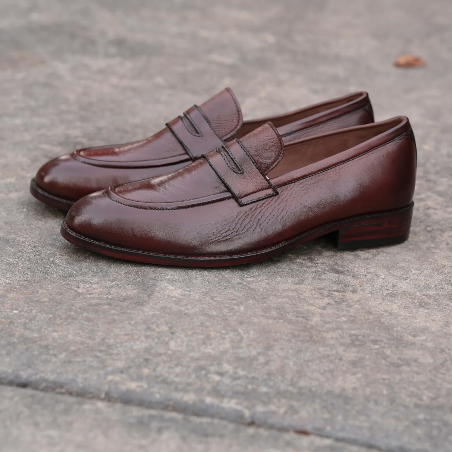 Handmade Moc-Toe Slip-On Full-Grain Leather Loafers