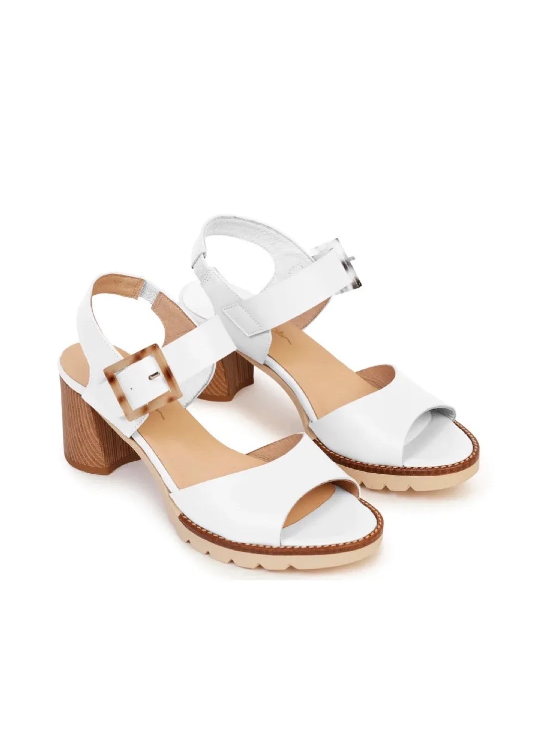 Heels | Del Ray Sandal (Stone Calf)