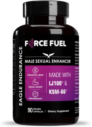 Herbal Supplement Sex Pills for Men – Last Longer in Bed and Enhance Erection Sensitivity – Includes Lab-Tested LJ100 Tongkat Ali & KSM-66 Ashwagandha – 30 Doses for Men Eagle Endurance by Force Fuel