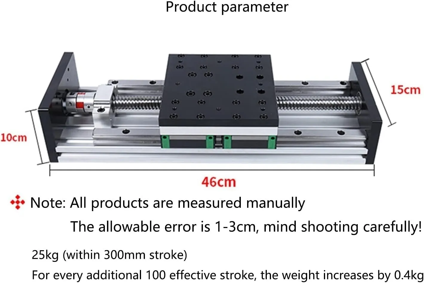Hinge, Linear Guide GBX Series, 150 Heavy-Duty Double-Track Precision Ball Screw Slide Table Linear 20 Square Track CNC Module(86-4.5nm)