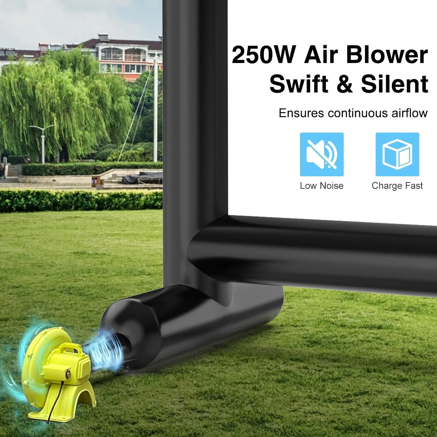 Inflatable Projector Screen for Outside 15ft Blow Up Movie Screen Outdoor with Air Blower, Easy Set Up Inflatable TV Home Theather for Backyards Movie Nights Party Fun, Support Front Rear Projection
