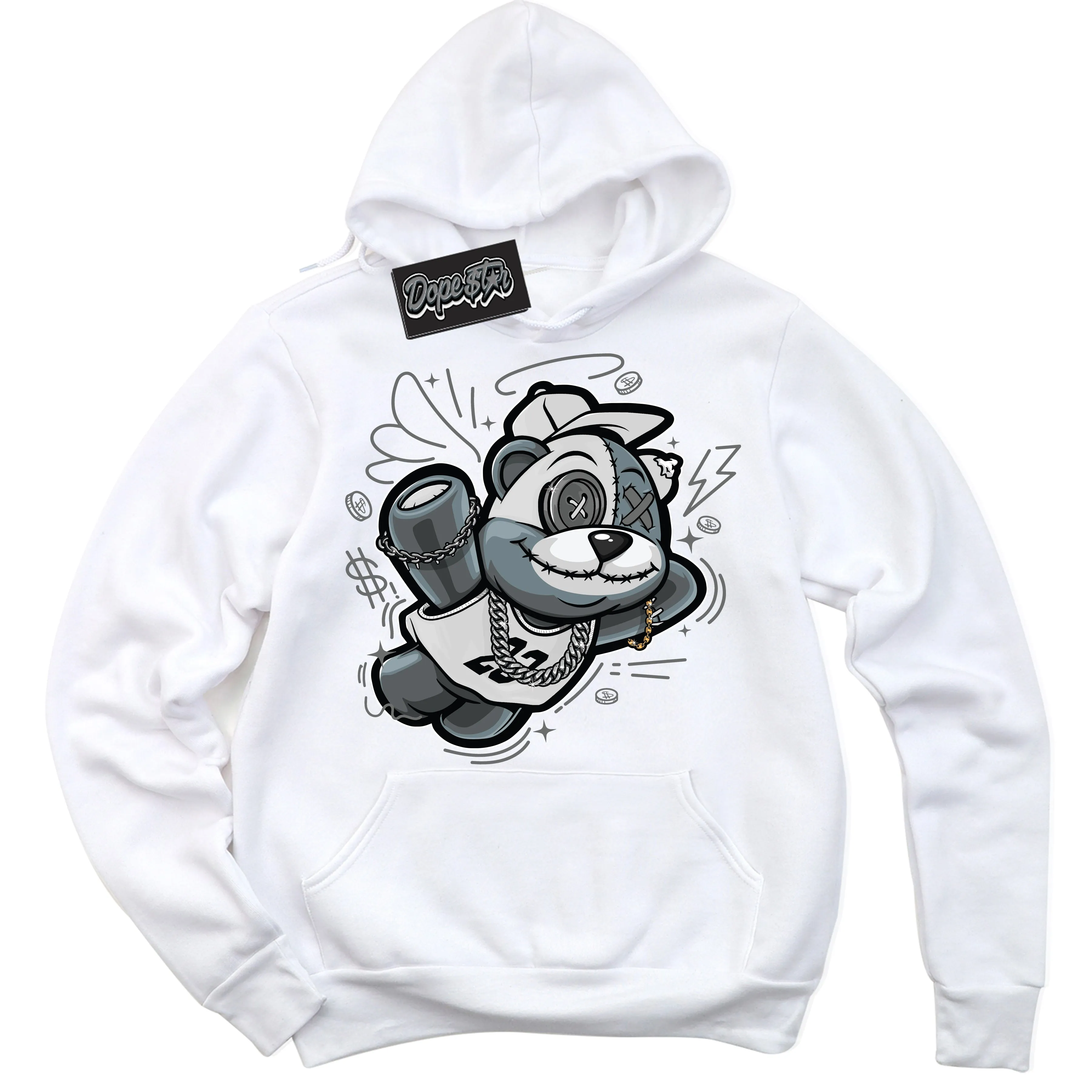 Iron Grey 1s Sneaker Hoodie Slam Dunk Bear Graphic