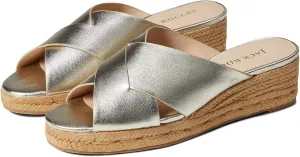 Jack Rogers Womens Slotted Sloan Leather Slip-On Wedge Sandals