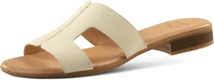 JATAREA Women Slip-On Flat Sandals | Softy Leather, Open-Toe Summer Outdoor Sandals - Chonchola