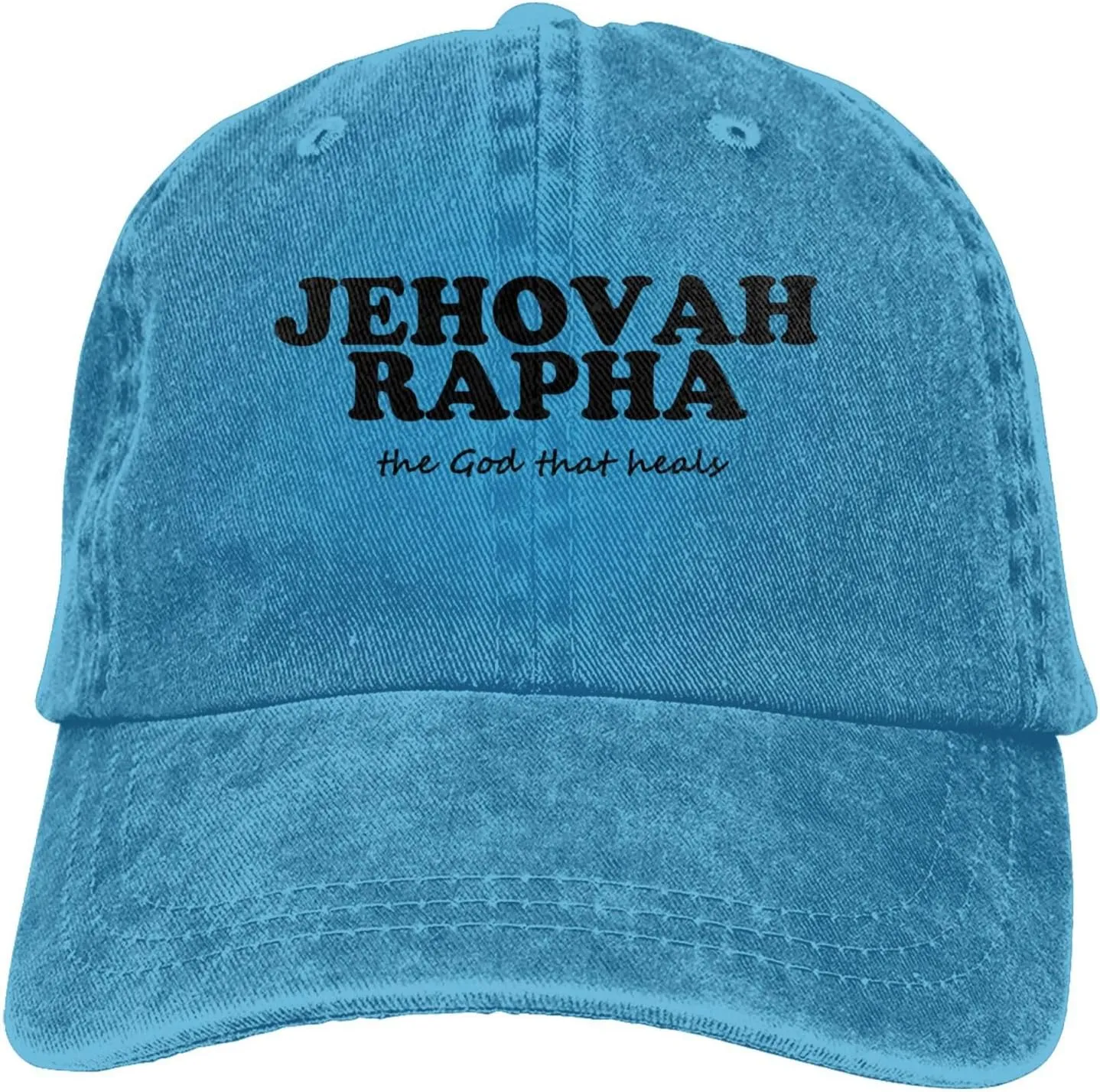 Jehovah Rapha The God Who Heals Baseball Hat Adjustable Classic Dad Hat for Men Women,Black