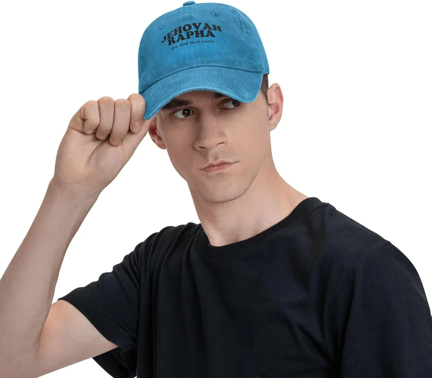 Jehovah Rapha The God Who Heals Baseball Hat Adjustable Classic Dad Hat for Men Women,Black