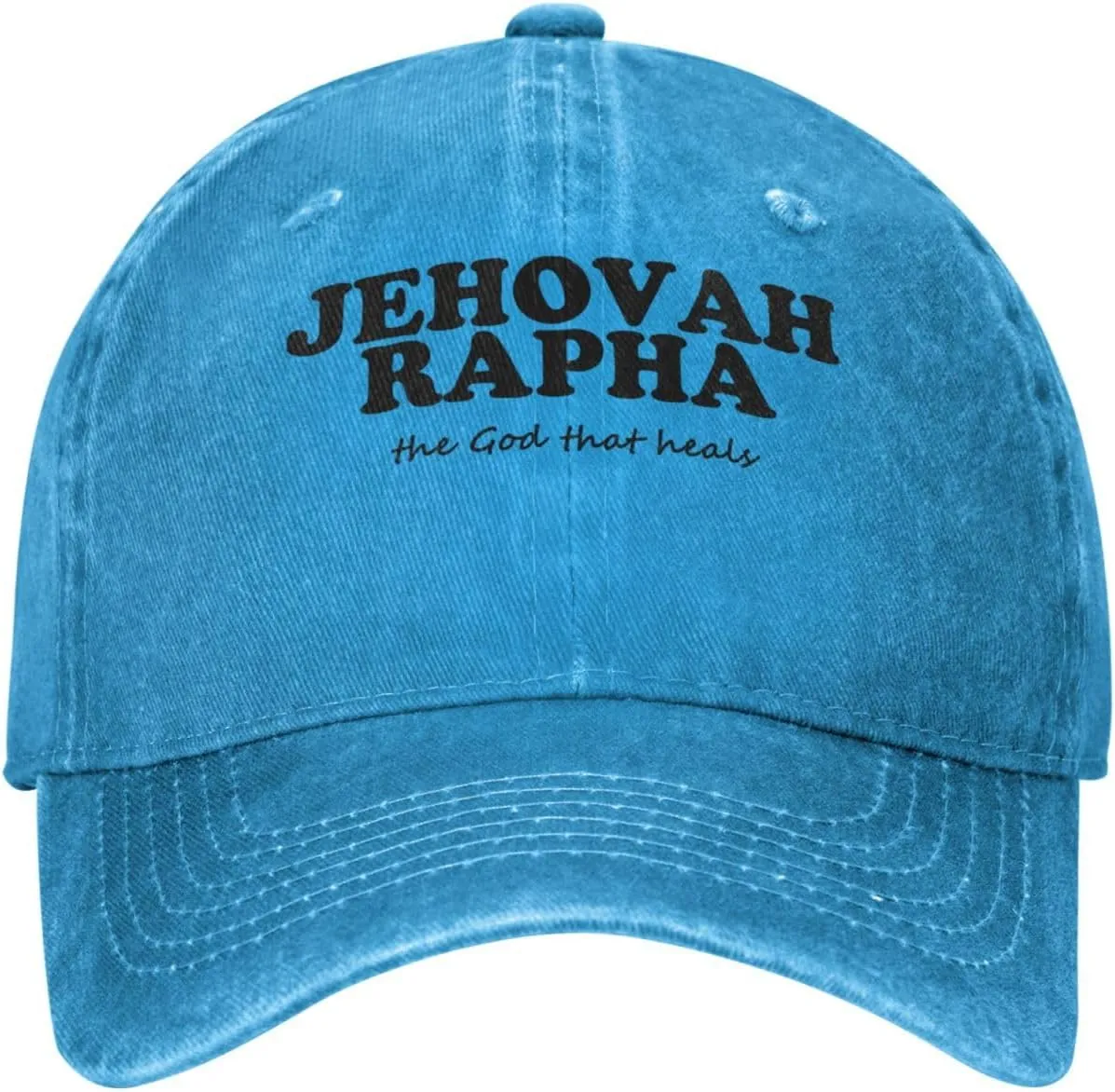 Jehovah Rapha The God Who Heals Baseball Hat Adjustable Classic Dad Hat for Men Women,Black