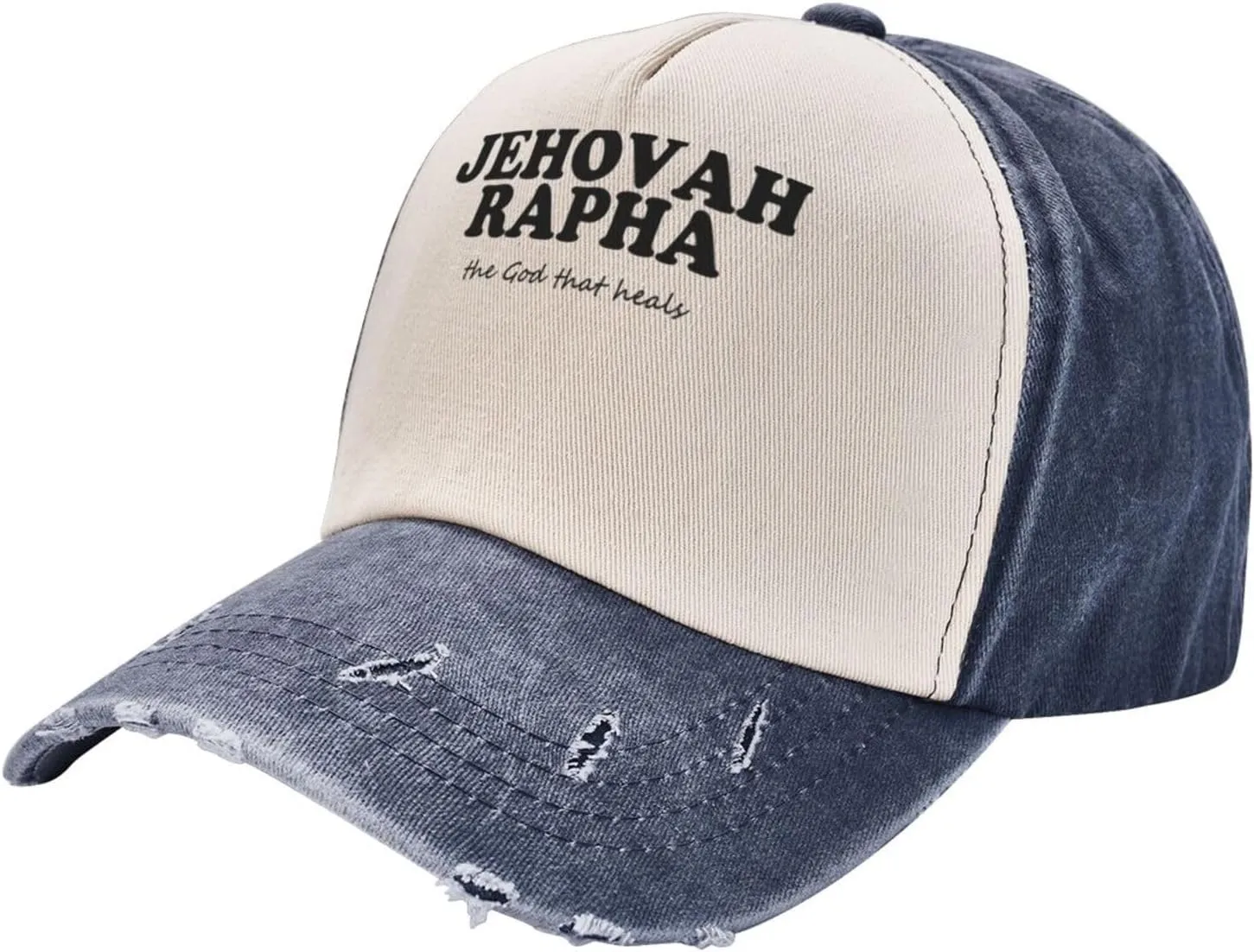 Jehovah Rapha The God Who Heals Baseball Hat Adjustable Low Profile Dad Hat for Men Women,Dark Red