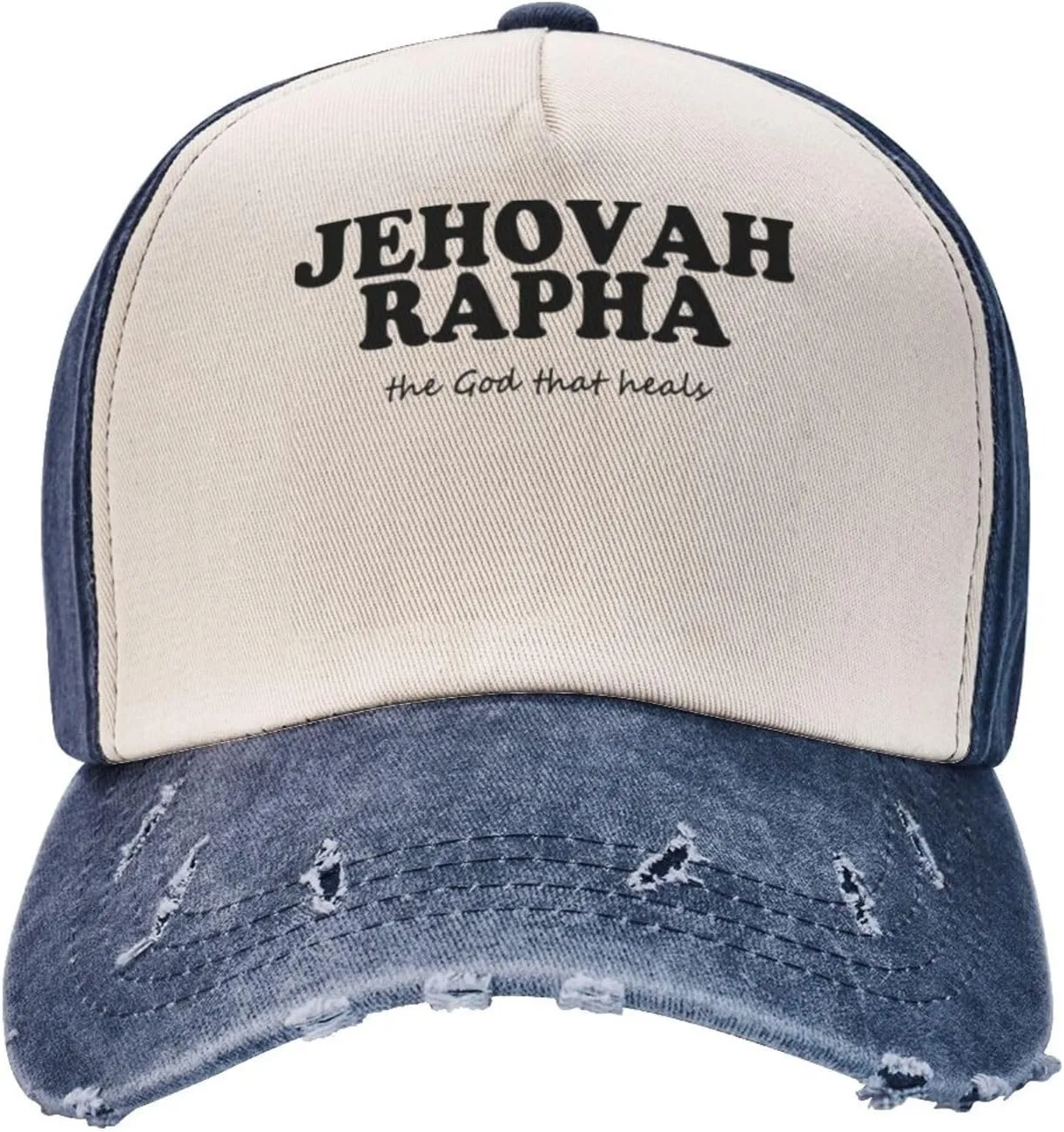 Jehovah Rapha The God Who Heals Baseball Hat Adjustable Low Profile Dad Hat for Men Women,Dark Red
