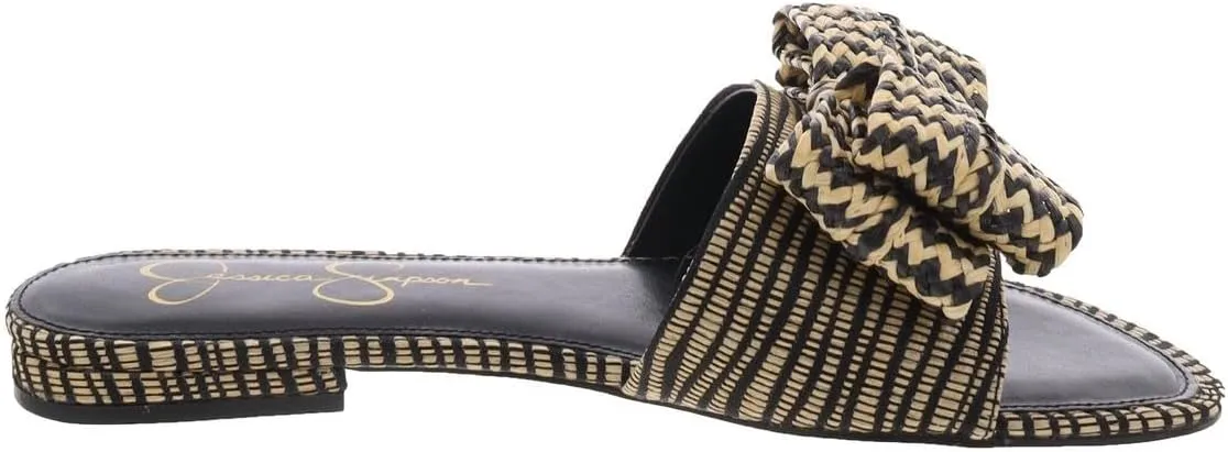 Jessica Simpson Womens Avrena Slip On Open Toe Slide Sandals