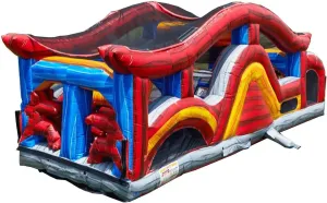 JumpOrange Shadow Obstacle Course Bounce House Inflatable for Kids and Adults with Blower, Commercial Grade, Pop Ups, Outdoor Indoor, Rental Quality - (Piece 1)