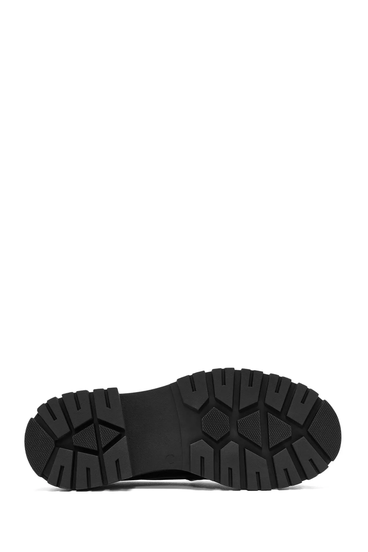 Kadın Siyah Toka Detaylı Deri Maskülen Loafer