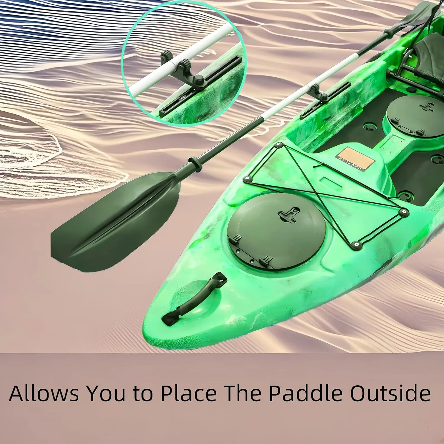 Kayak Paddle Holder Kayak Track Installation Accessories, Used for Fixing Standard Paddle, Kayak Paddle Rack Kayak Track Accessories, Used for Fishing Kayak