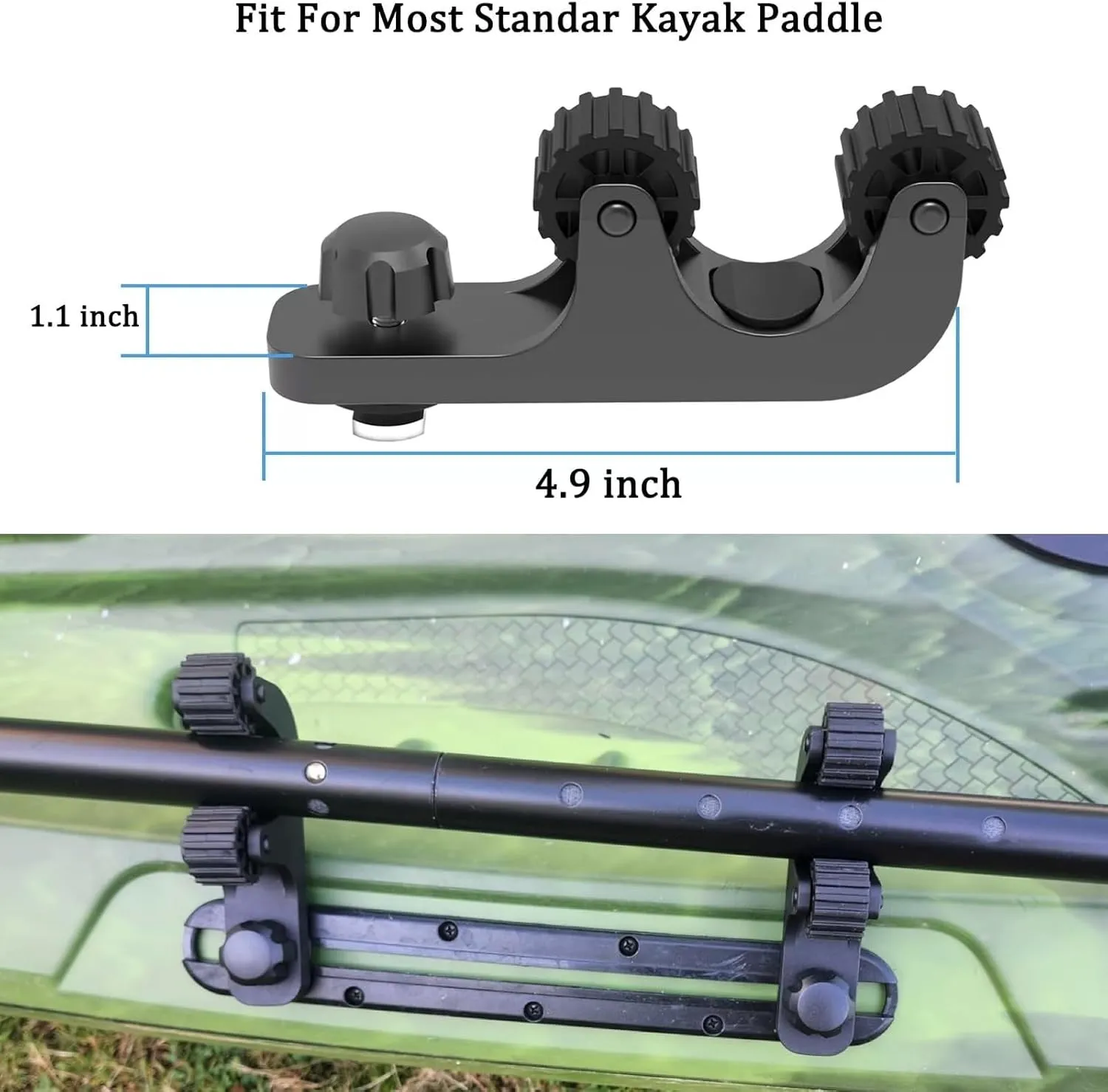 Kayak Paddle Holder Kayak Track Installation Accessories, Used for Fixing Standard Paddle, Kayak Paddle Rack Kayak Track Accessories, Used for Fishing Kayak
