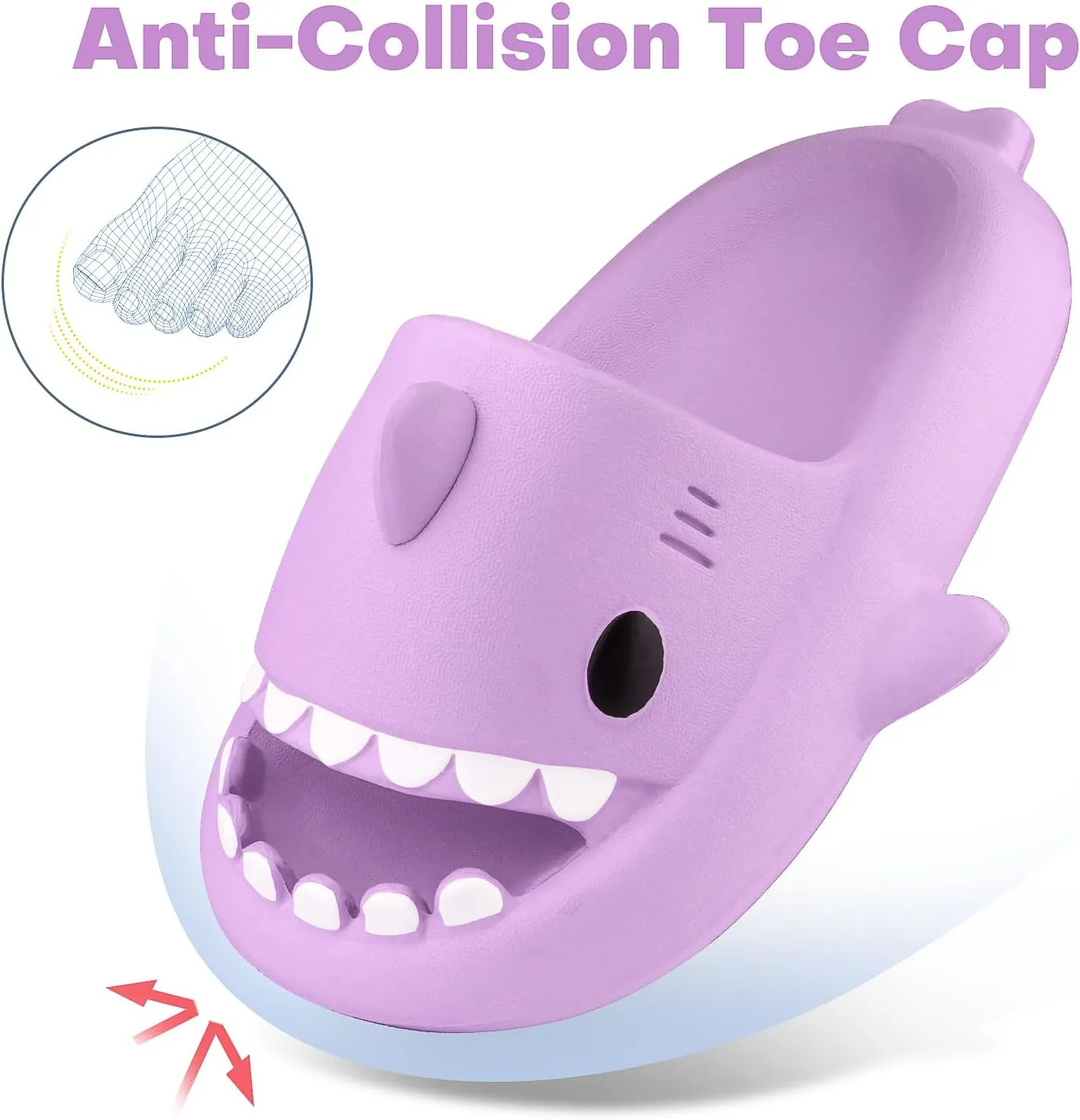 Kids Shark Cloud Slides | Boys Girls Slip On Sandals | Toddler Beach Slippers | Youth Fish Flip Flops Pool Shower Shoes