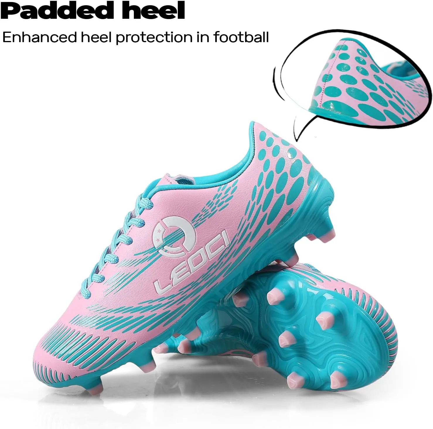 Kids Soccer Cleats for Boys and Girls Outdoor Football Shoes Rugby Boots Performance Durable Firm Grounds Sneaker