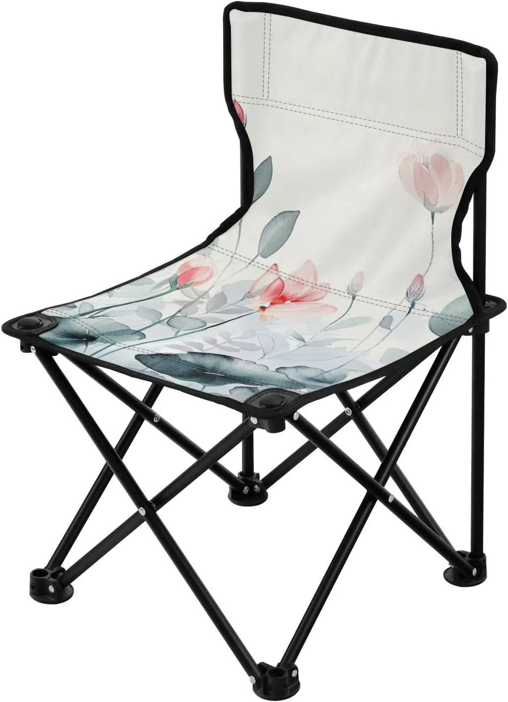 Kigai Folding Camping Chair Heavy Duty Chair Ultralight Compact Portable Beach Chair for Outdoor Camp, Hiking, Travel, Beach, Sporting Event and Picnic, Spring Flowers