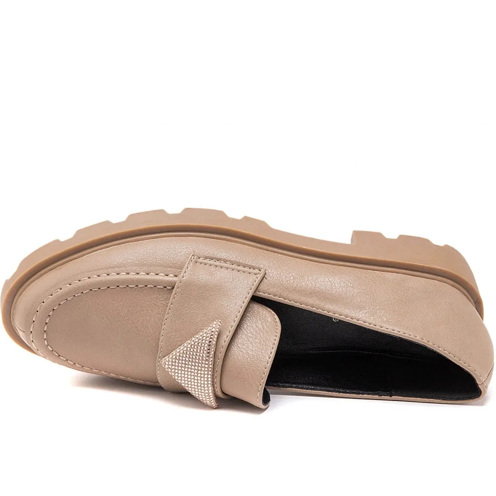 Kikka Dame loafers 8021 - Kaki