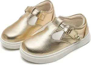 kkdom Toddler/Little Kid/Girls T-Strap Mary Jane Sneaker