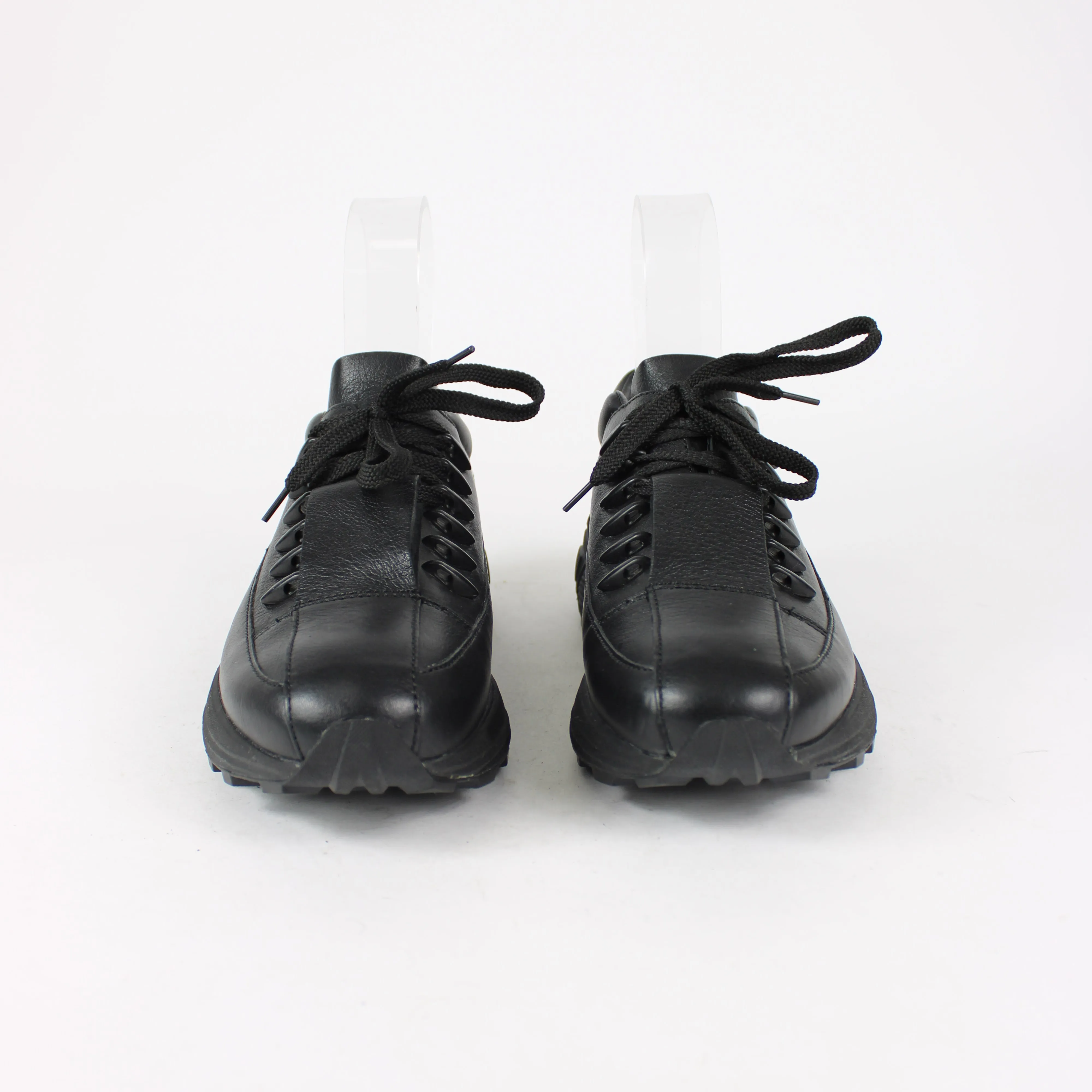 KKtP Black Leather Chunky Sneakers