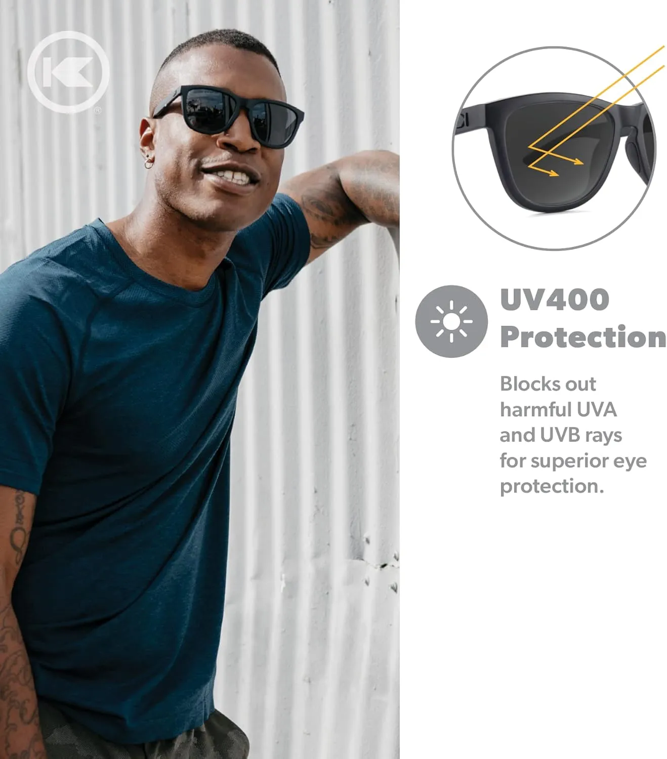 Knockaround Premiums and Sport Polarized Sunglasses for Men & Women - Impact Resistant Lenses & Full UV400 Protection
