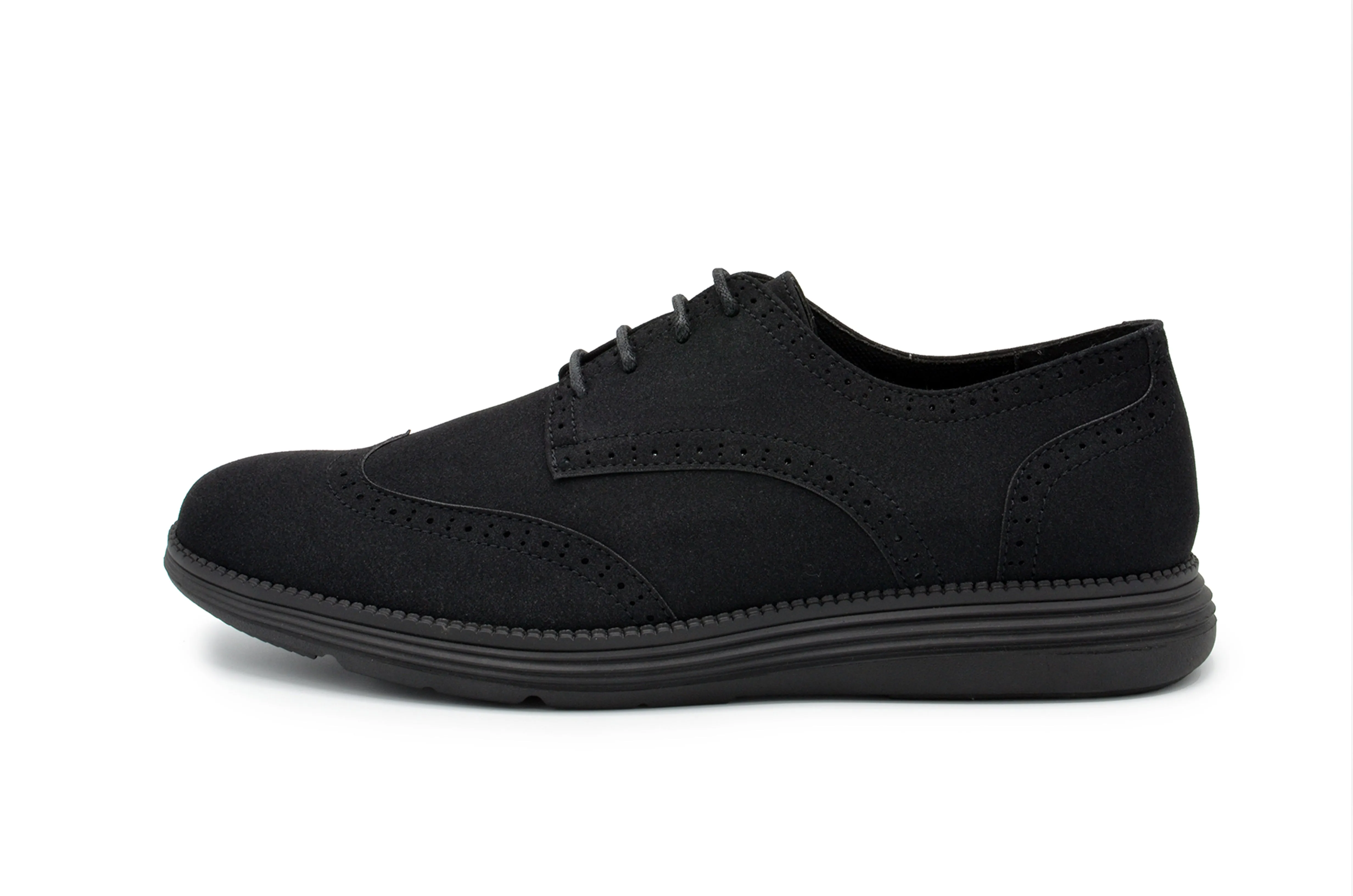 Lark Wingtip Oxford Shoes - Black