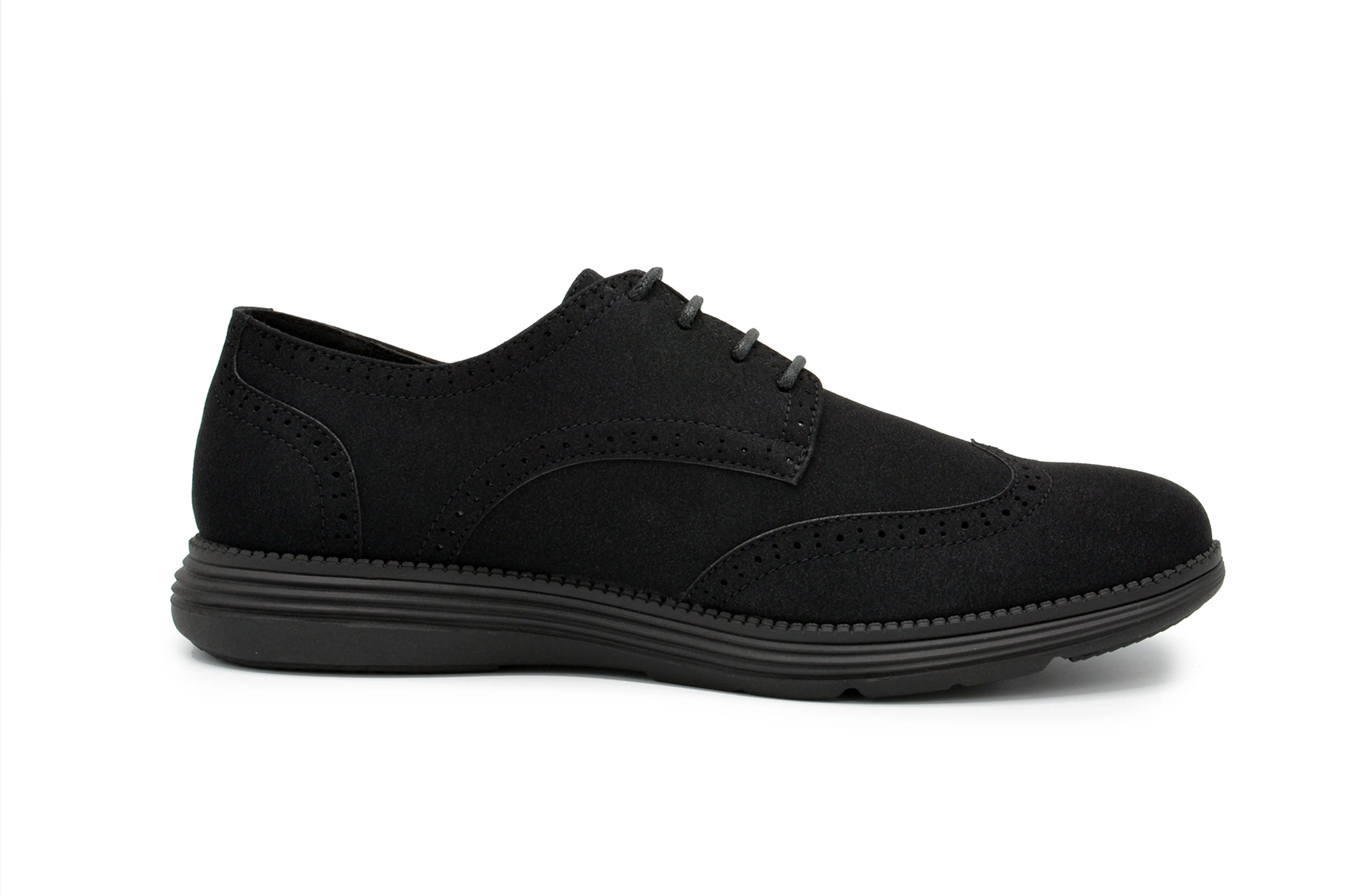Lark Wingtip Oxford Shoes - Black