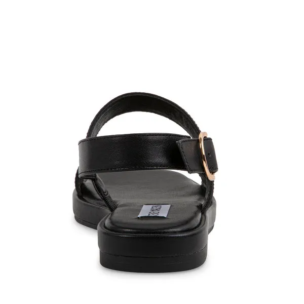Leather Ankle Toe Expert help Ethos Sandals Squared Madden Strap Open Popular choice Steve Heeled Black