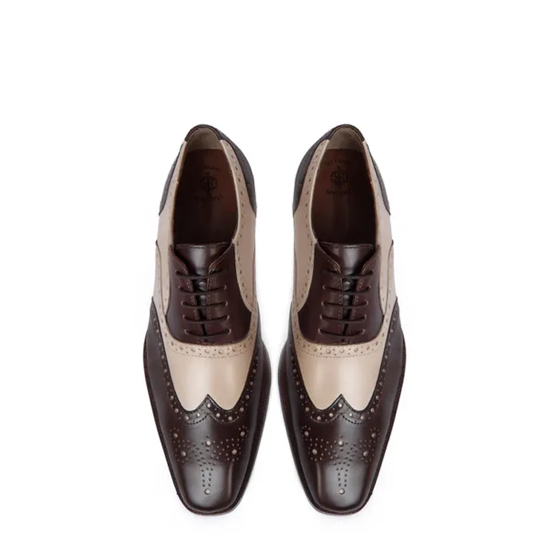 Leather Handmade Wingtip Oxford Shoes