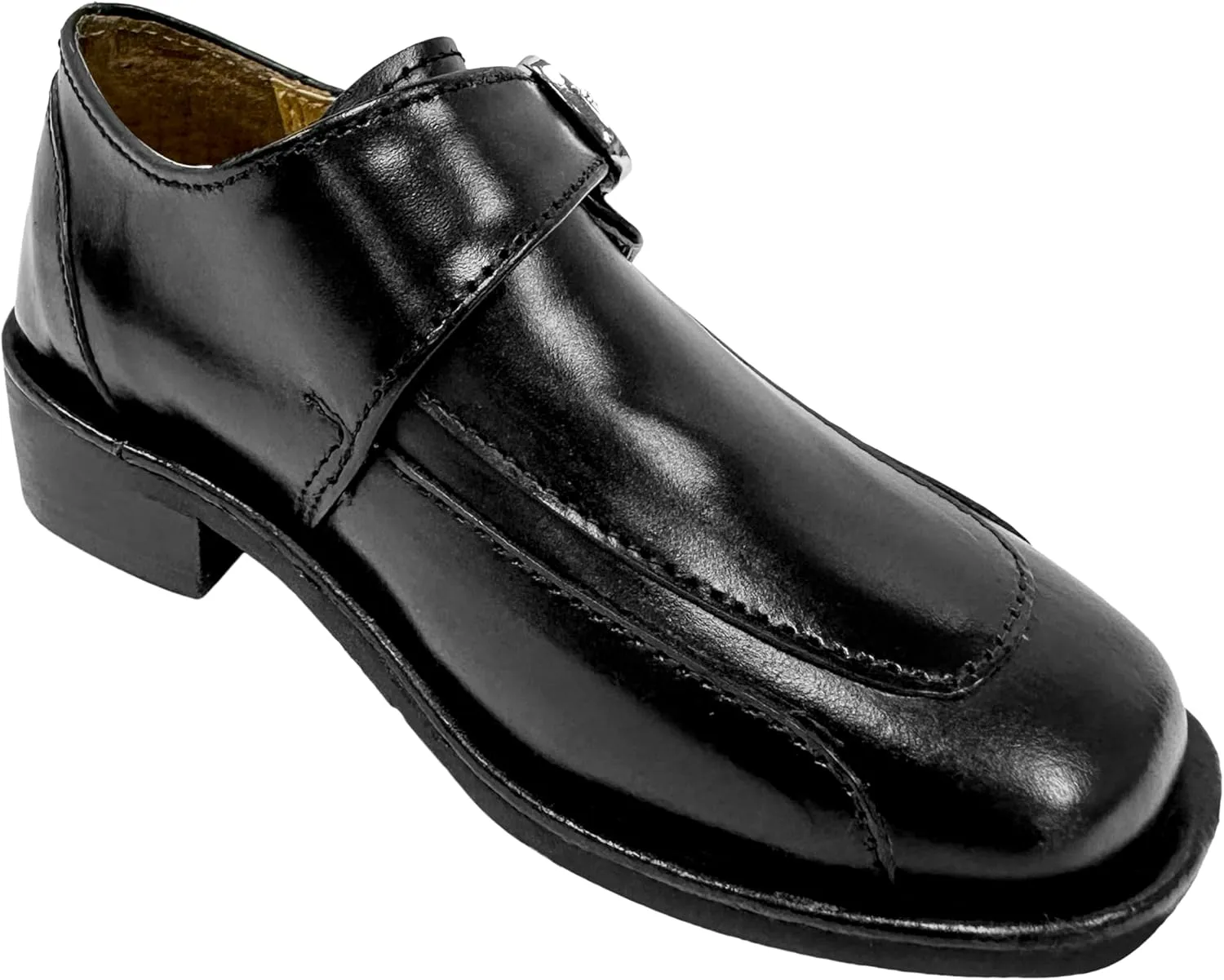 LIBERTYZENO Boys Animal Print Genuine Leather Kids Lace Up Oxford Dress Shoes for Prom Graduation