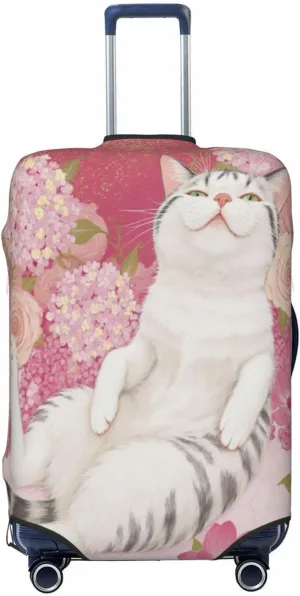 Luggage Cover For Travel Retro Cat-Eye Puzzle– High Elasticity Ideal For Travel 20-28 Inch.