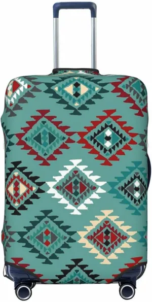 Luggage Cover For Travel Southwestern Native American Aztec Ethnic Navajo Indian Western–dustproof Business Trips 20-28 Inch.