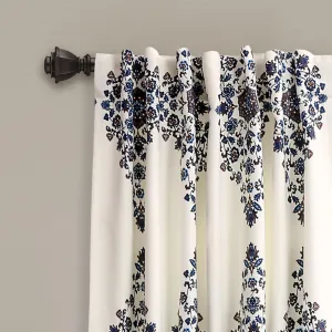 Lush Decor Keya Medallion Light Filtering Window Curtain Panel Pair, 95" Long x 52" Wide, Cream