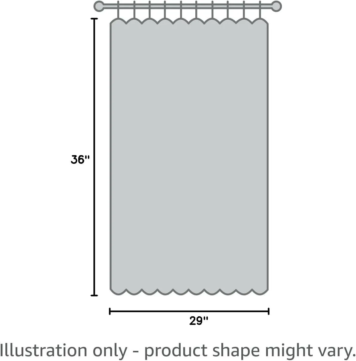 Lush Decor Linen Button Farmhouse Kitchen Tier Set, Pair, 29" W x 36" L, Off White - Cafe Curtains