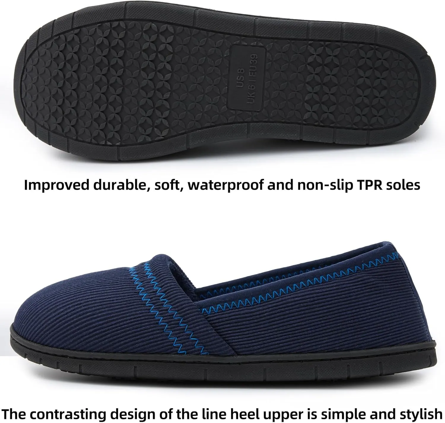 Magtoe Lightweight Home Shoes for Women Closed Back Memory Foam Indoor Slippers Shoes Non-Slip