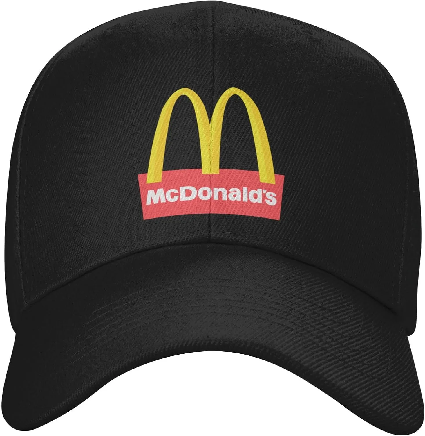 Mcd*on%alds Unisex Adult Plain Baseball Cap Dad Hat Adjustable Classic Outdoor Sun Trucker Hat for Women Men Work Daily Headwear Black