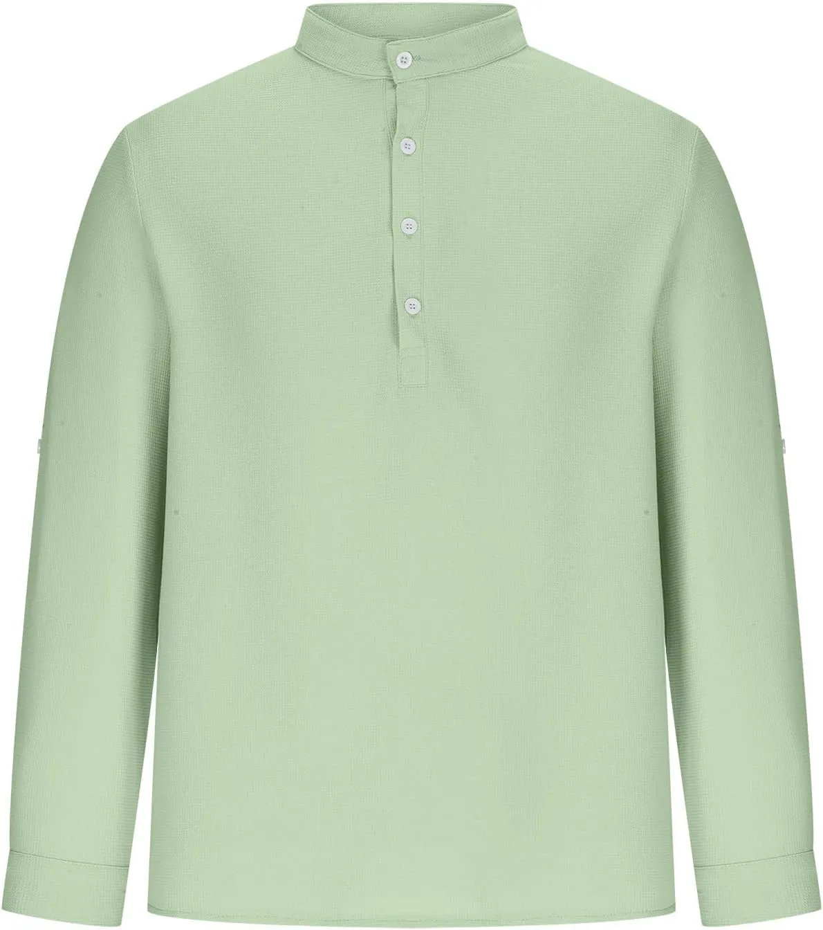 Men Knit Henley Shirts Long Sleeve Quarter Button Tops T-shirt Plus Size Loose Solid Tee Top Lightweight Fall Outfits