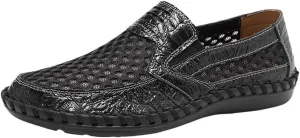 Men's Loafers Round Toe Breathable Loafer Shoes Lightweight Resistant Comfortable Fashion Slip On