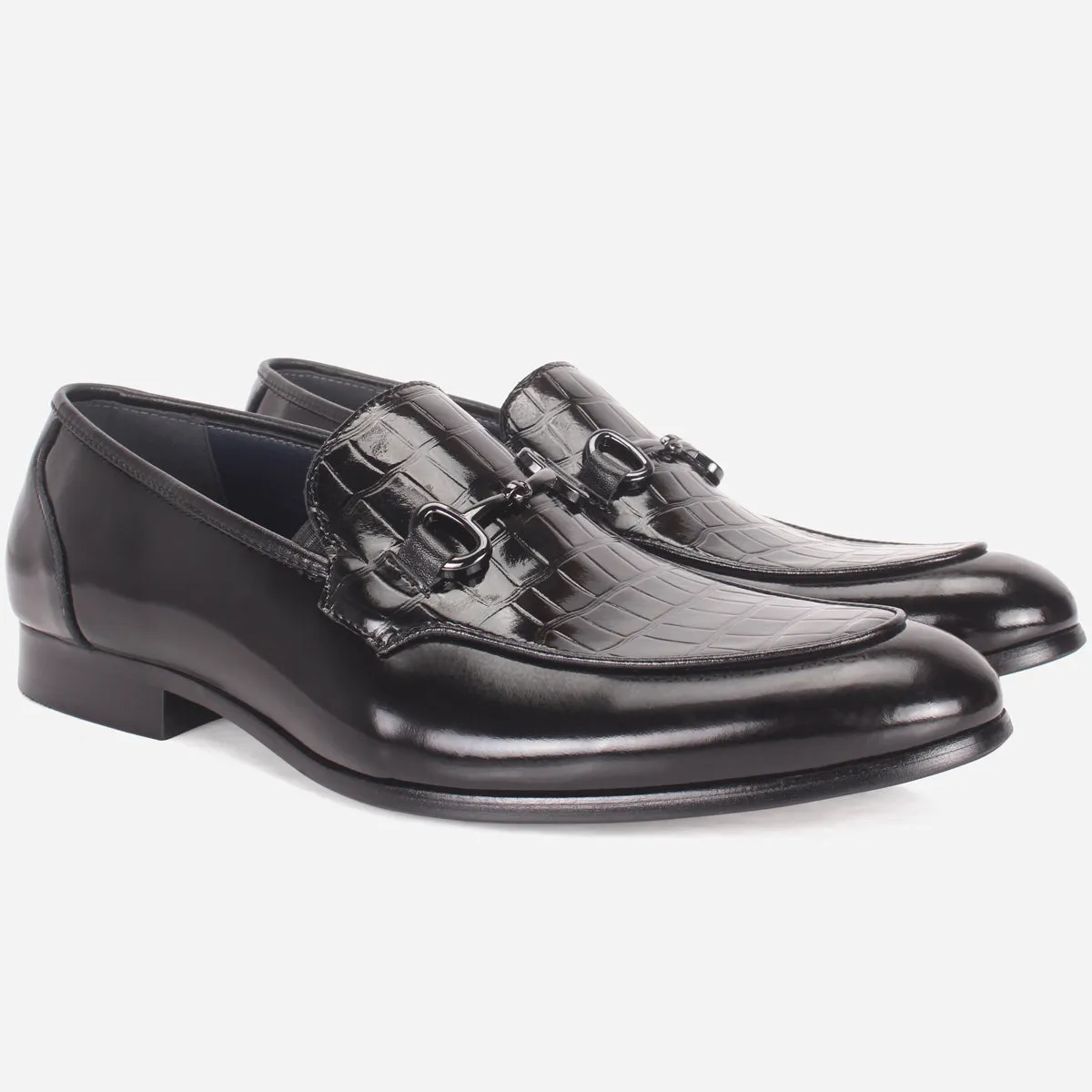 Mens "KAZIN" Leather Office Formal Slide In Shoes